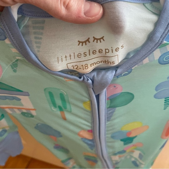 NWT Little Sleepies Bamboo Sweet Scoops Ice Cream Print Zippy Pajama 12-18M - Picture 2 of 4